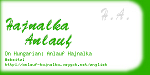 hajnalka anlauf business card